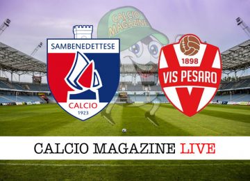 Sambenedettese Vis Pesaro cronaca diretta live risultato in tempo reale