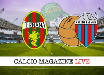 Ternana Catania cronaca diretta live risultato in tempo reale