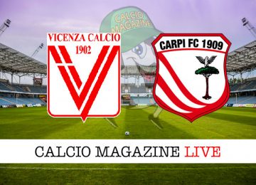 Vicenza Carpi cronaca diretta live risultato in tempo reale