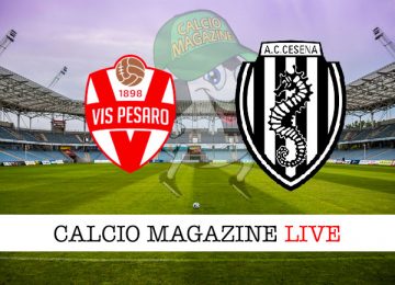 Vis Pesaro Cesena cronaca diretta live risultato in tempo reale