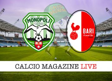 Monopoli Bari cronaca diretta live risultato in tempo reale