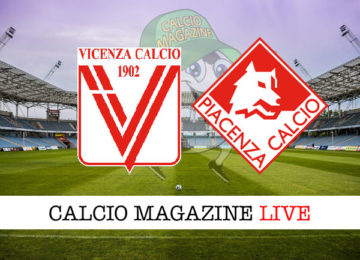 Vicenza Piacenza cronaca diretta live risultato in tempo reale