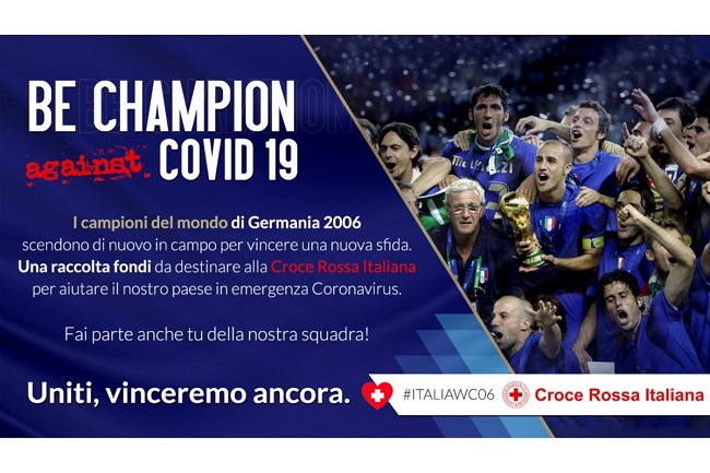 Coronavirus, i Campioni del Mondo 2006 in campo per una nuova sfida