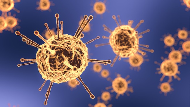 coronavirus giallo blu