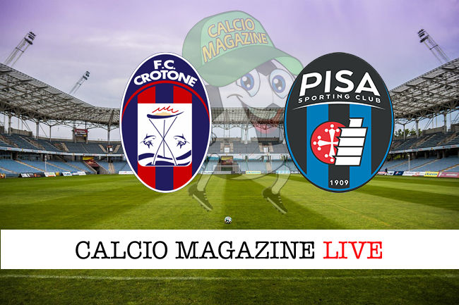 Crotone Pisa cronaca diretta live risultato in tempo reale