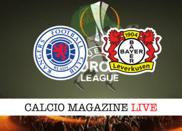 Glasgow Rangers Bayer Leverkusen cronaca diretta live risultato in tempo reale