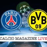 PSG Borussia Dortmund cronaca diretta live risultato in tempo reale