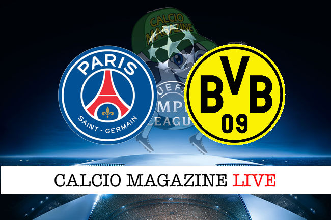 PSG Borussia Dortmund cronaca diretta live risultato in tempo reale