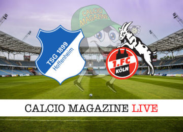 Hoffenheim Colonia cronaca diretta live risultato in tempo reale