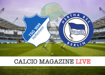 Hoffenheim Hertha Berlino cronaca diretta live risultato in tempo reale