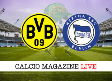 Borussia Dortmund Herta Berlino cronaca diretta live risultato in tempo reale