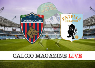 Cosenza Entella cronaca diretta live risultato in tempo reale