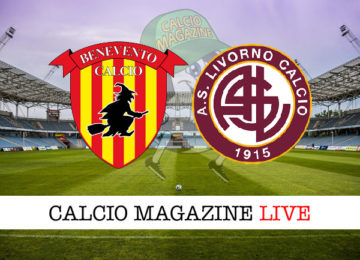 Benevento Livorno cronaca diretta live risultato in tempo reale