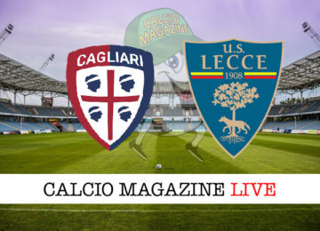 Cagliari Lecce cronaca diretta live risultato in tempo reale