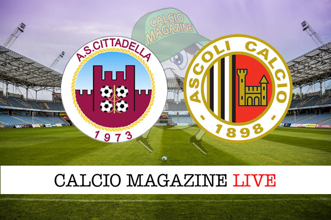 Cittadella Ascoli cronaca diretta live risultato in tempo reale