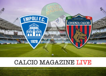 Empoli Cosenza cronaca diretta live risultato in tempo reale