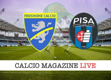 Frosinone Pisa cronaca diretta live risultato in tempo reale