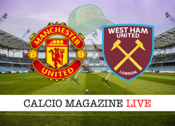 Manchester United West Ham cronaca diretta live risultati in tempo reale