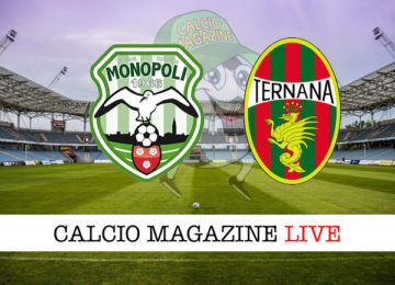 Monopoli Ternana cronaca diretta live risultato in tempo reale