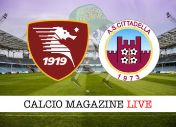 Salernitana Cittadella cronaca diretta live risultato in tempo reale