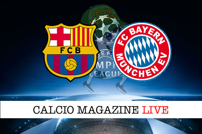 Barcellona Bayern Monaco cronaca diretta live risultato in tempo reale