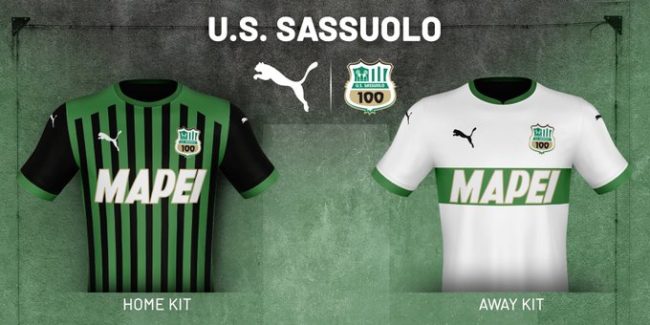 Il Sassuolo presenta le nuove maglie per la stagione 2020/2021