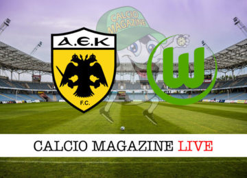 Aek Atene Wolfsburg cronaca diretta live risultato in tempo reale