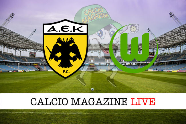 Aek Atene Wolfsburg cronaca diretta live risultato in tempo reale