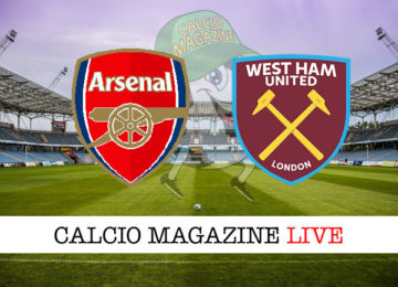 Arsenal West Ham Palace cronaca diretta live risultato in tempo reale