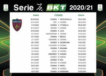 Calendario Cosenza 2020/2021: tutte le partite