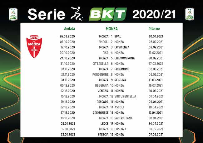 Calendario Monza 2020/2021: tutte le partite