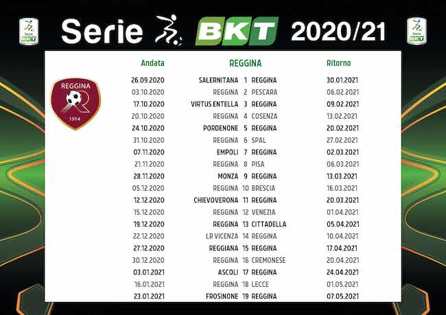 Calendario Reggina 2020/2021: tutte le partite