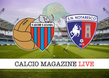 Catania Notaresco cronaca diretta live risultato in tempo reale