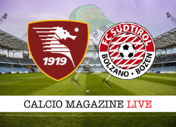 Salernitana Sudtirol cronaca diretta live risultato in tempo reale