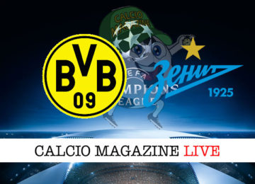 Borussia Dortmund Zenit cronaca diretta live risultato in tempo reale