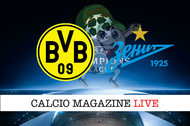 Borussia Dortmund Zenit cronaca diretta live risultato in tempo reale