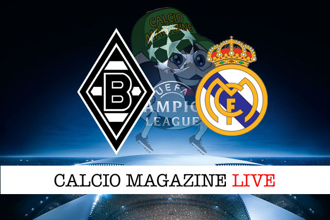 Borussia M'Gladbach Real Madrid cronaca diretta live risultato in tempo reale