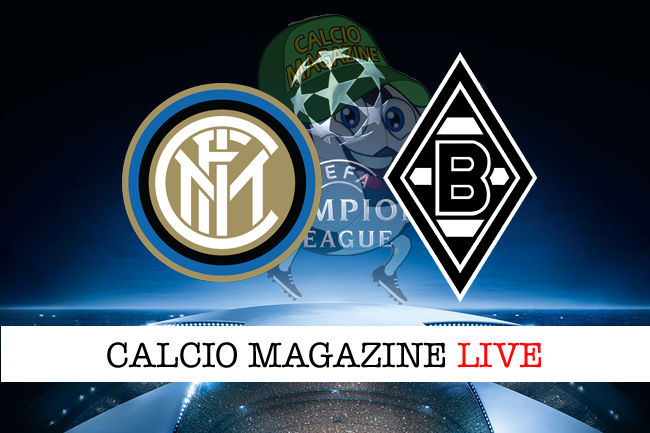 Inter Borussia M'Gladbach cronaca diretta live risultato in tempo reale