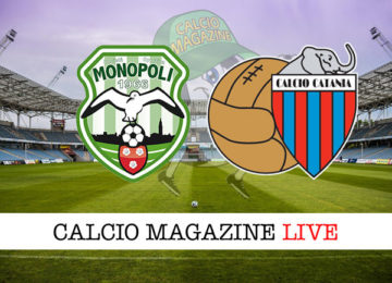 Monopoli Catania cronaca diretta live risultato in tempo reale