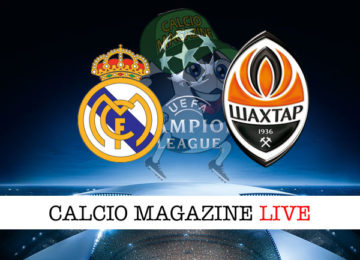 Real Madrid Shakhtar Donetsk cronaca diretta live risultato in tempo reale