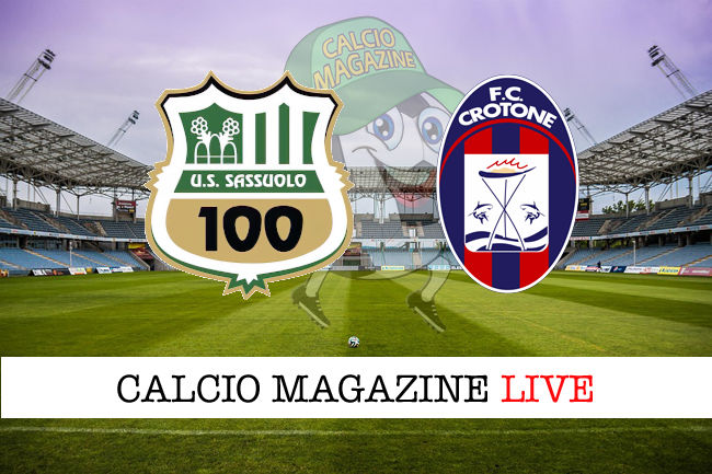 Sassuolo Crotone cronaca diretta live risultato in tempo reale