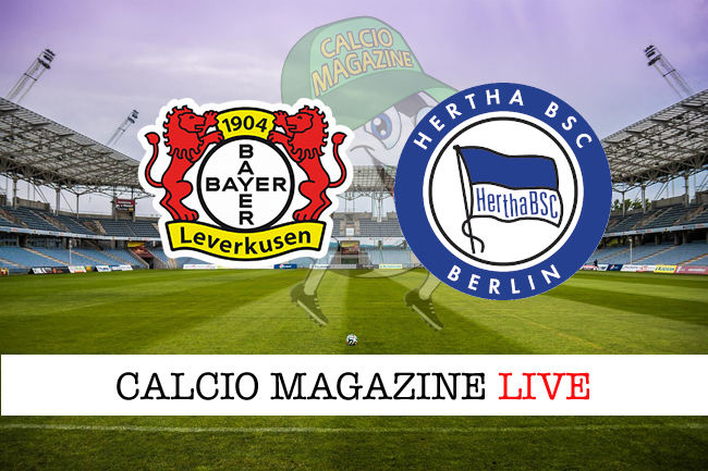 Bayer Leverkusen Hertha Berlino cronaca diretta live risultato in tempo reale