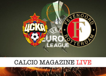 CSKA Mosca Feyenoord cronaca diretta live risultato in tempo reale