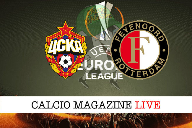 CSKA Mosca Feyenoord cronaca diretta live risultato in tempo reale