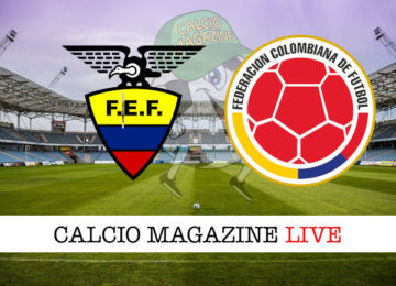 Ecuador Colombia cronaca diretta live risultato in tempo reale