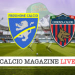 Frosinone Cosenza cronaca diretta live risultato in tempo reale