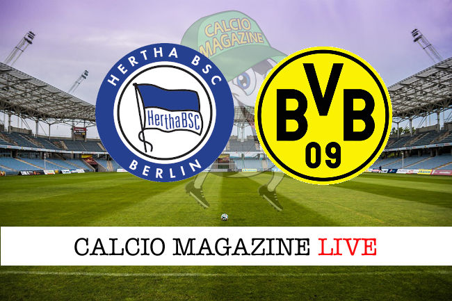 Hertha Berlino Borussia Dortmund cronaca diretta live risultato in tempo reale