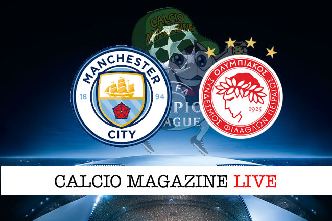 Manchester City Olympiacos cronaca diretta live risultato in tempo reale