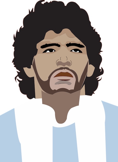 maradona caricatura