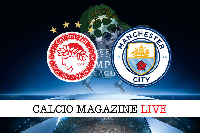 Olympiakos Manchester City cronaca diretta live risultato in tempo reale